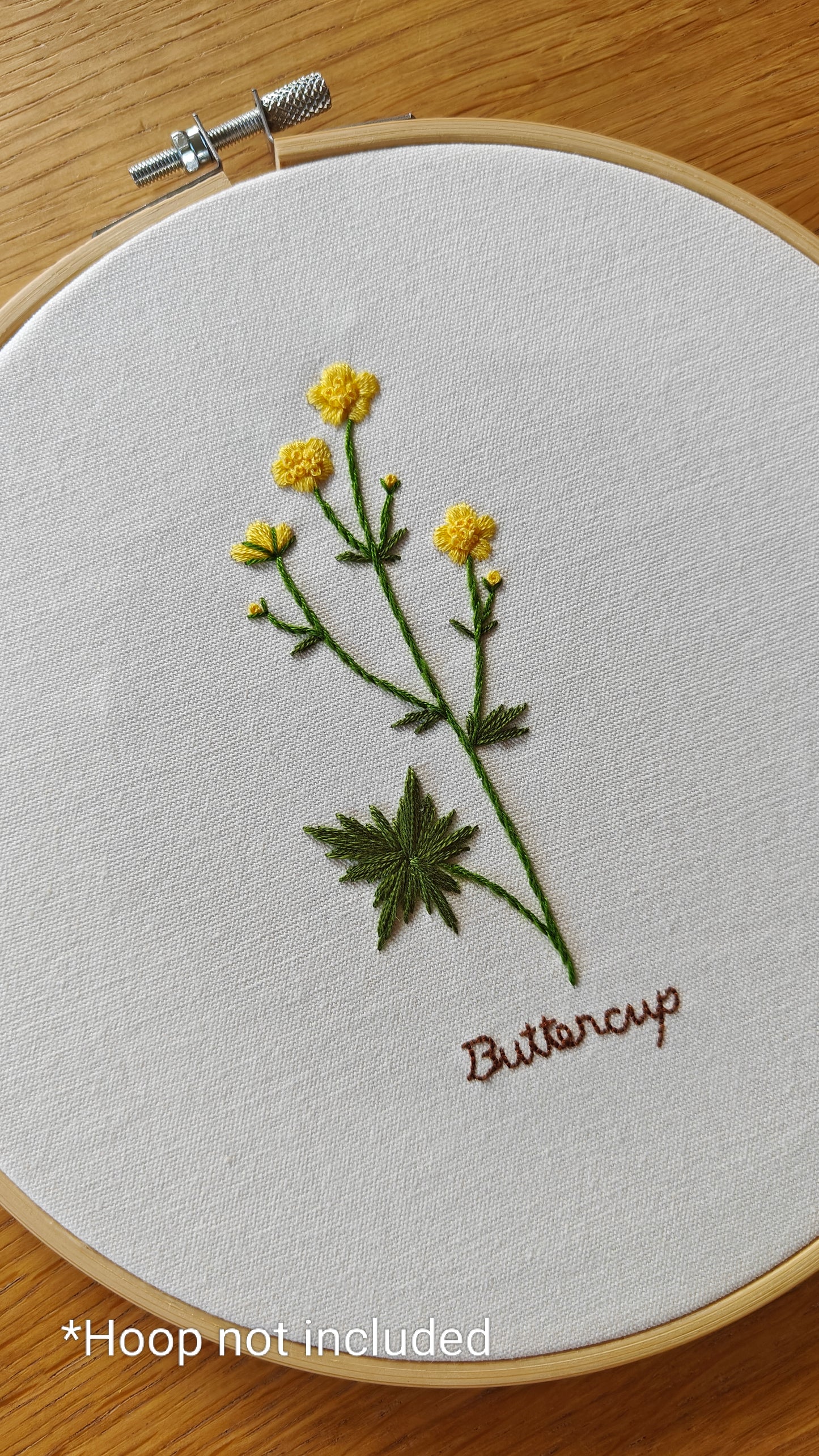 DIY Buttercup - Embroidery Kit (Without Hoop)