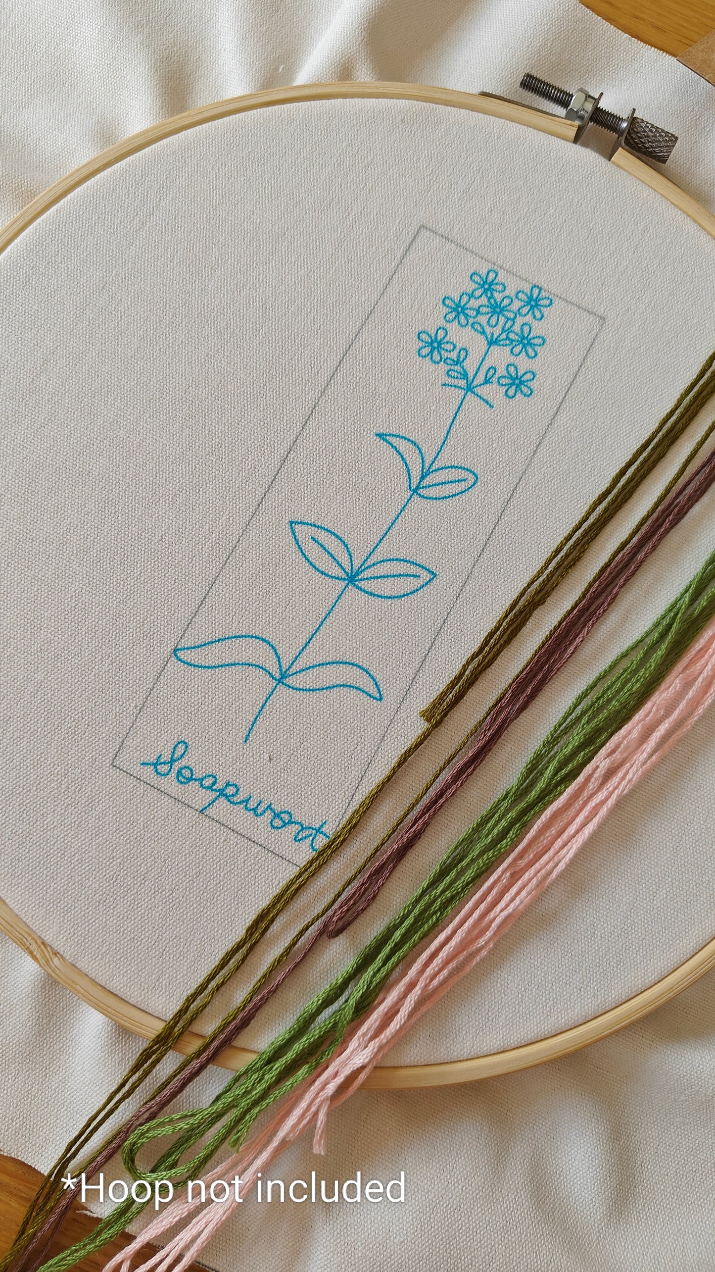 DIY Soapwort - Embroidery Kit (Without Hoop)