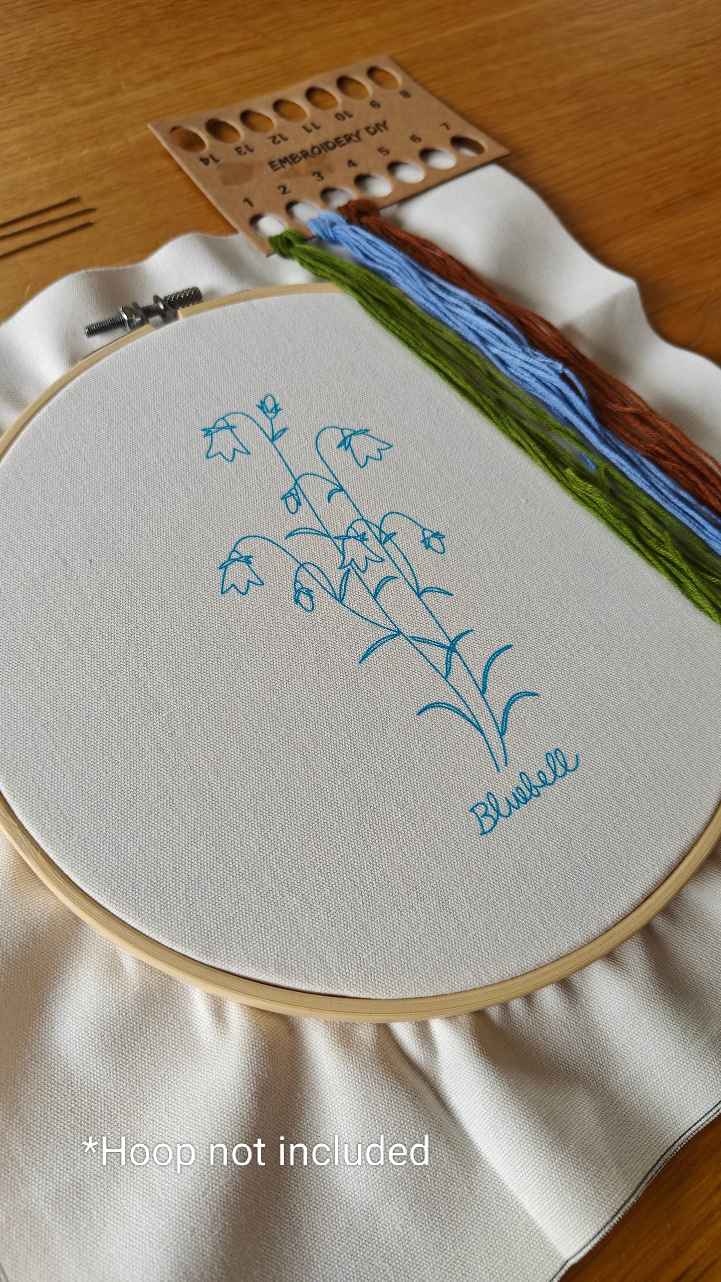 DIY Bluebell - Embroidery Kit (Without Hoop)