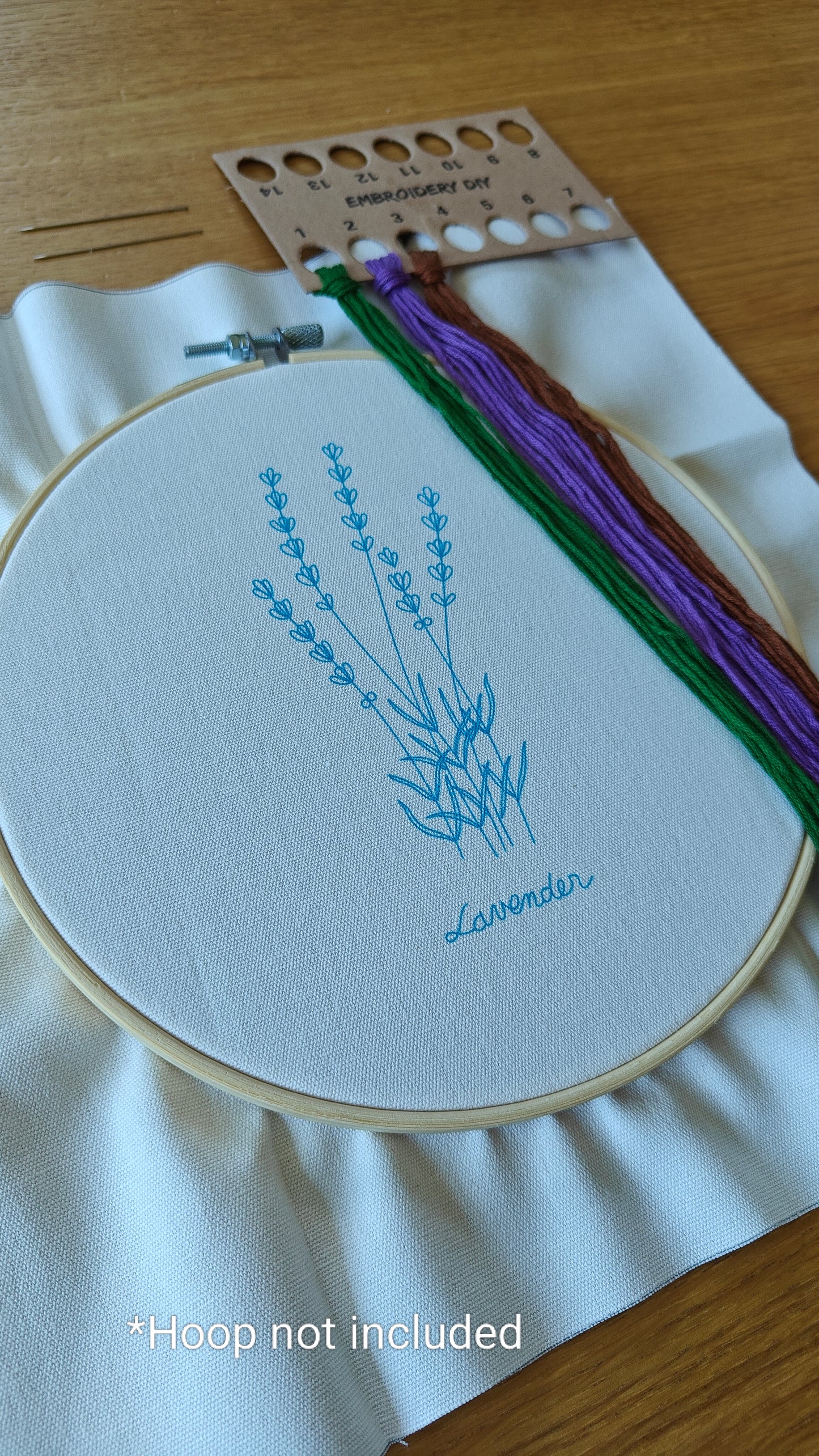 DIY Lavender - Embroidery Kit (Without Hoop)