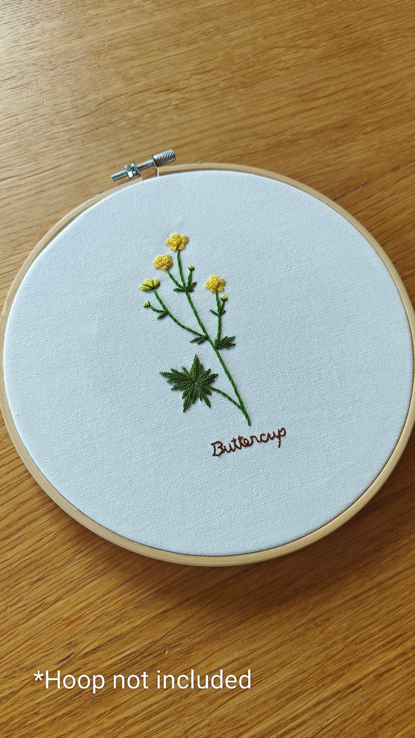 DIY Buttercup - Embroidery Kit (Without Hoop)