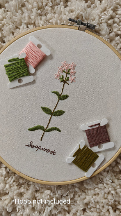 DIY Soapwort - Embroidery Kit (Without Hoop)