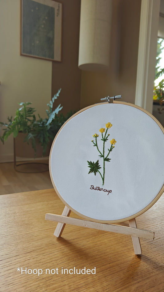DIY Buttercup - Embroidery Kit (Without Hoop)