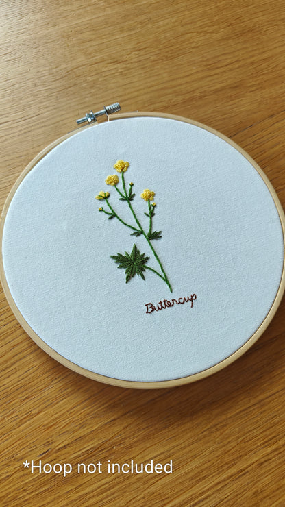DIY Buttercup - Embroidery Kit (Without Hoop)